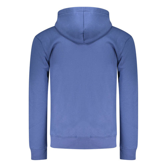 Blue Cotton Men's Hoodie Sweatshirt