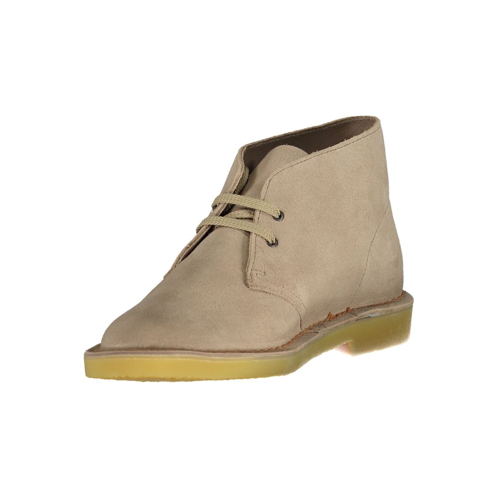 Beige Leather Mens Boot
