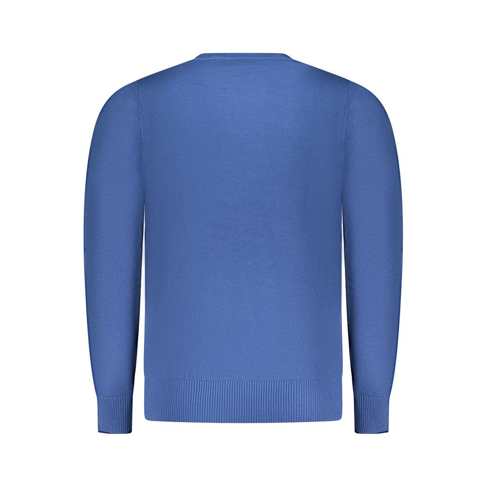 Blue Viscose Men's Sweater