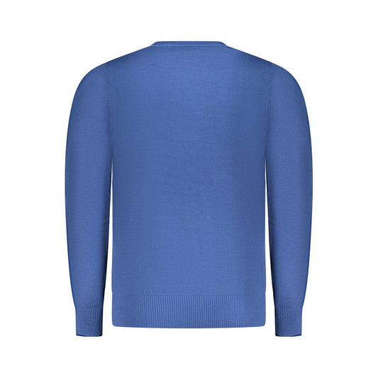 Blue Viscose Men's Sweater