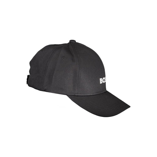 Black Cotton Men's Visor Hat