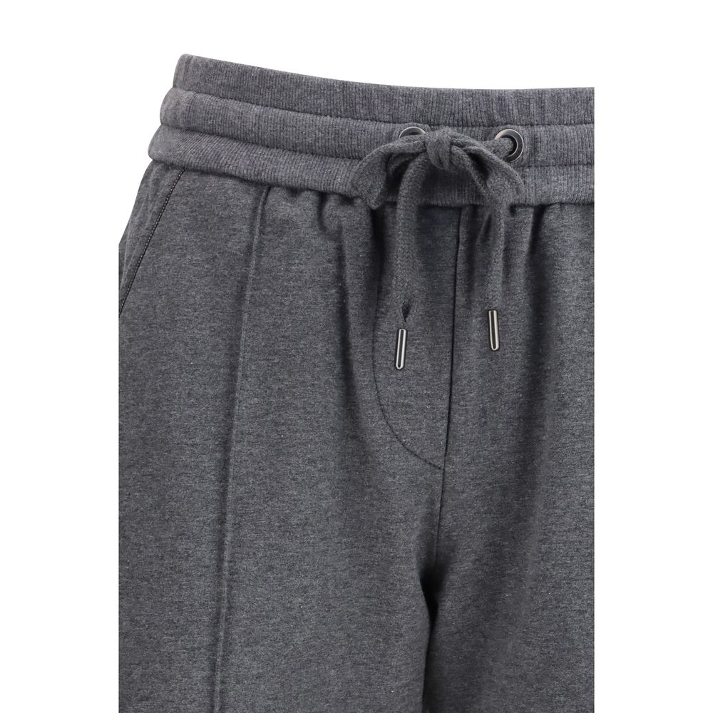 Gray Cotton Casual Pants