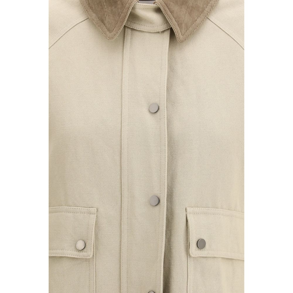 Beige Cotton Coat
