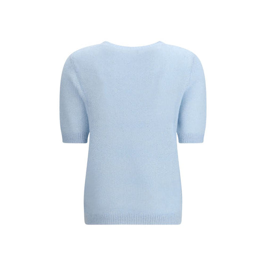 Light Blue Polyester Sweatshirt