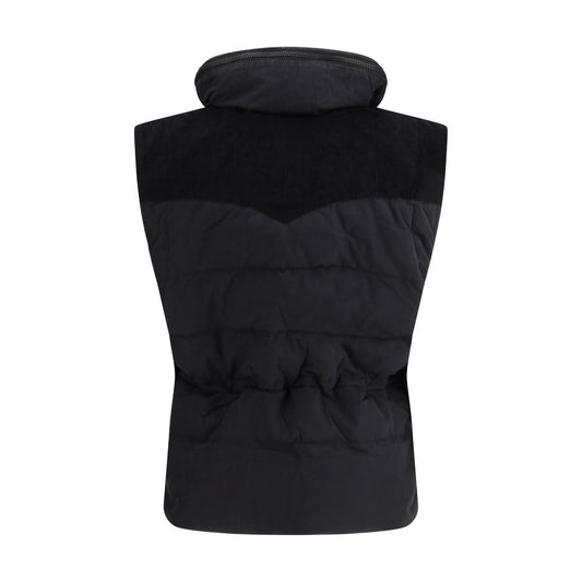 Black Polyamide Sleveless Jacket