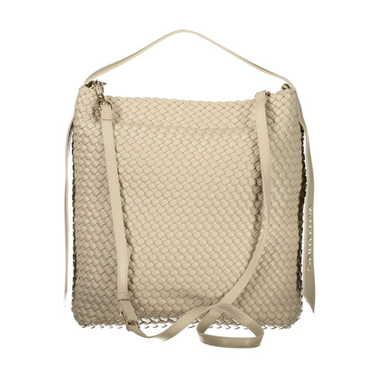 Beige Polyurethane Women's Bag