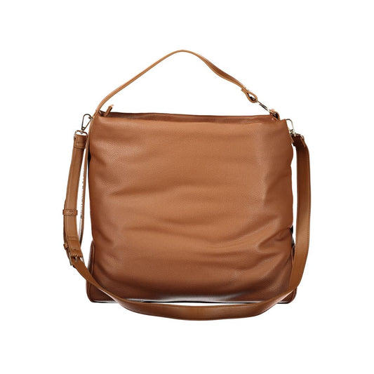 Brown Polyurethane Women's Bag