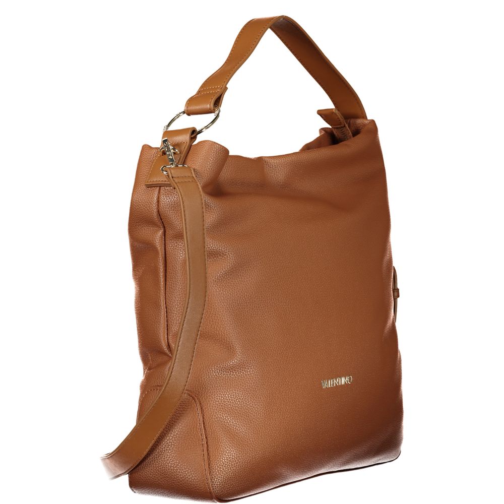 Marrone Polyurethane Women Handbag