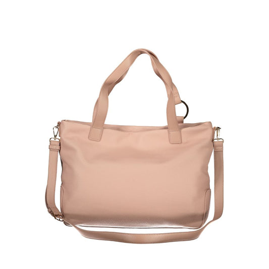 Pink Polyurethane Women's Bag