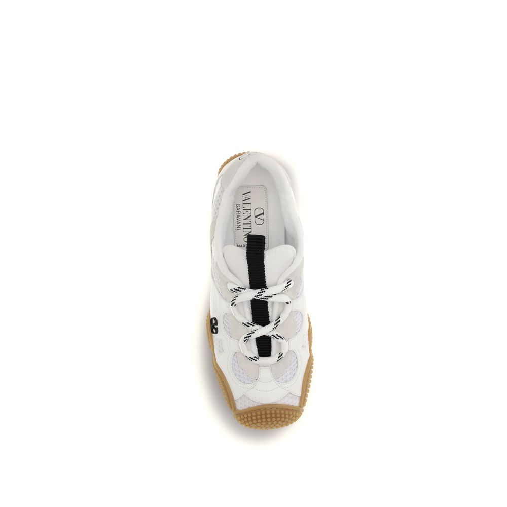 White Calf Leather Bos Taurus Athletic Sneakers