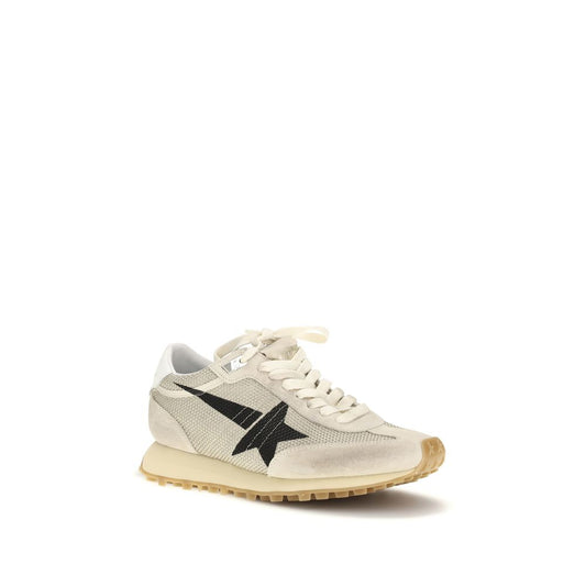 Beige Polyester Athletic Sneakers