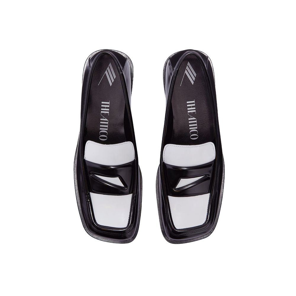 Black Leather Slip-On Loafers