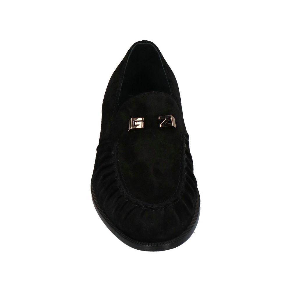 Black Calfskin Slip-On Loafers