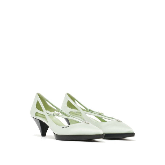 Bicolor Silk High Heel Pumps