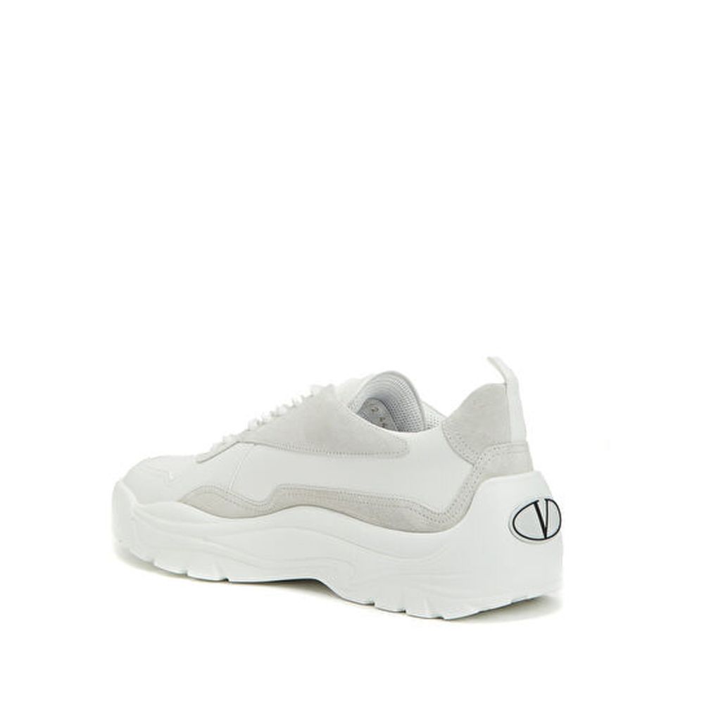 White Leather Chunky Sneakers