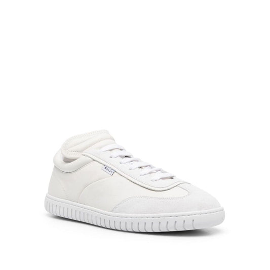 White Calfskin Low Top Sneakers