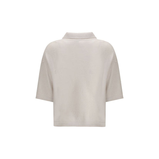 Cream Cashmere Polo Shirt
