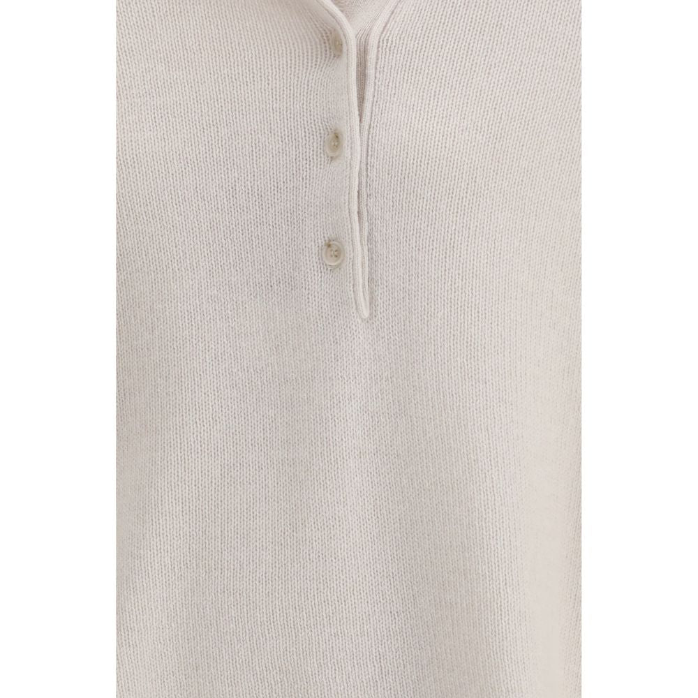 Cream Cashmere Polo Shirt