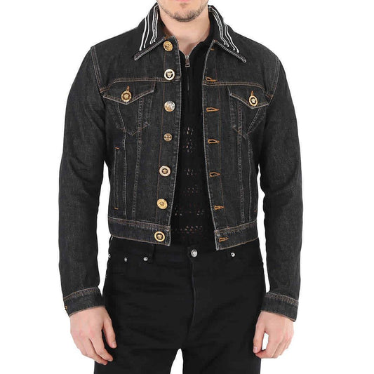 Black Cotton Denim Jacket