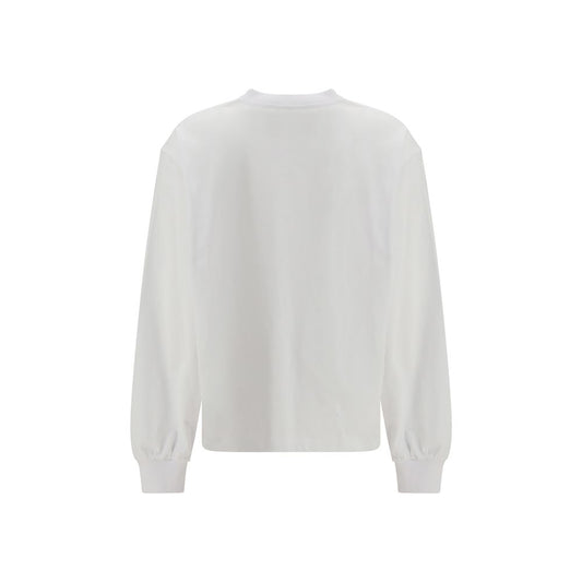 White Cotton Long Sleeve T-Shirt