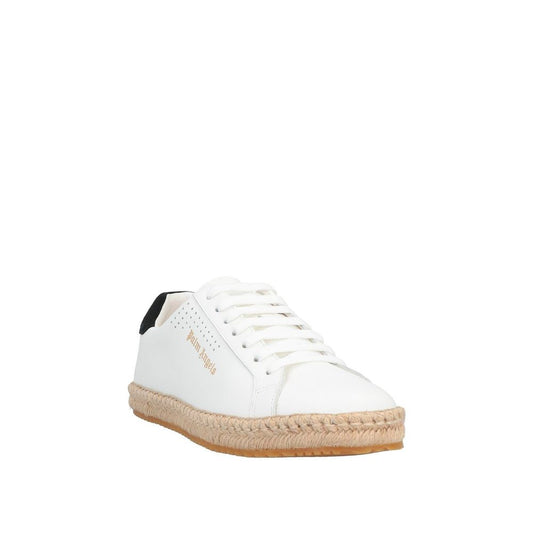 White Calfskin Low Top Sneakers