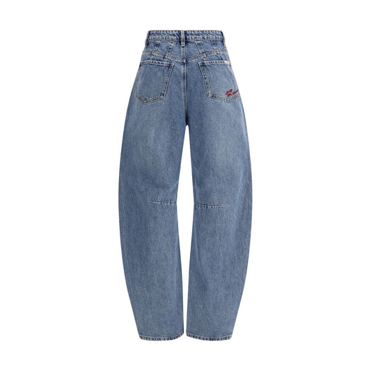 Blue Cotton Relaxed Fit Jeans