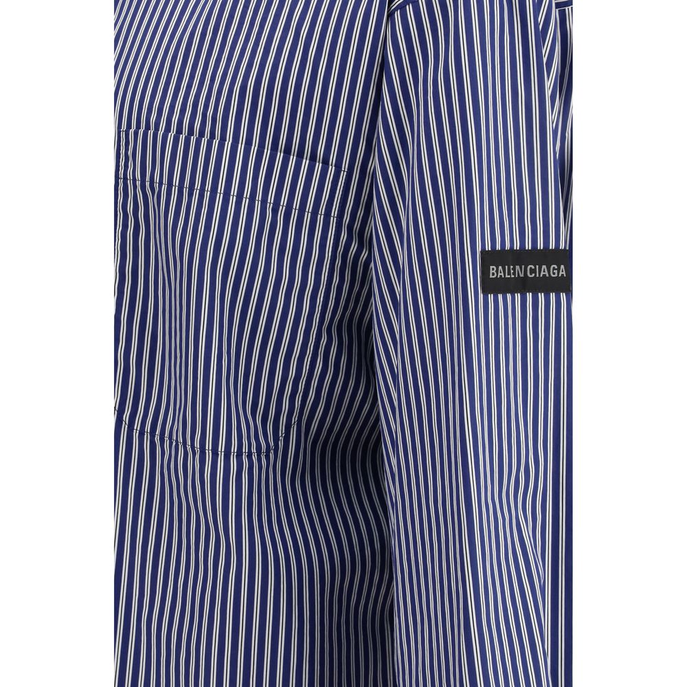 Blue Cotton Pattern Shirt