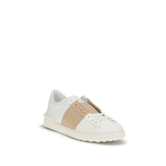 White Calf Leather Bos Taurus Low Top Sneakers