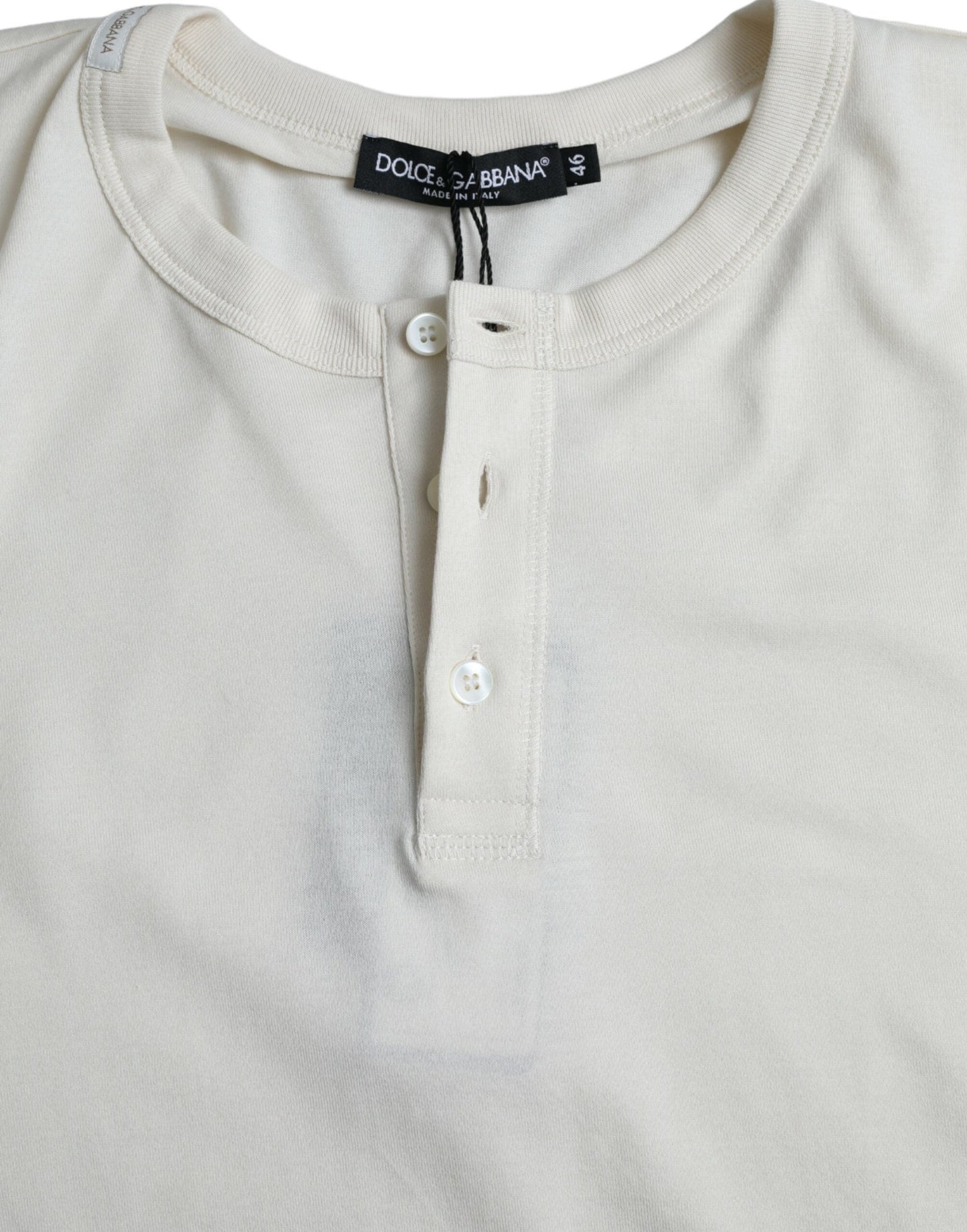 White Cotton Long Sleeve T-Shirt