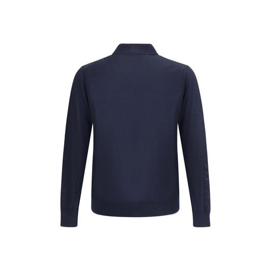 Blue Fleece Wool Sweatshirt