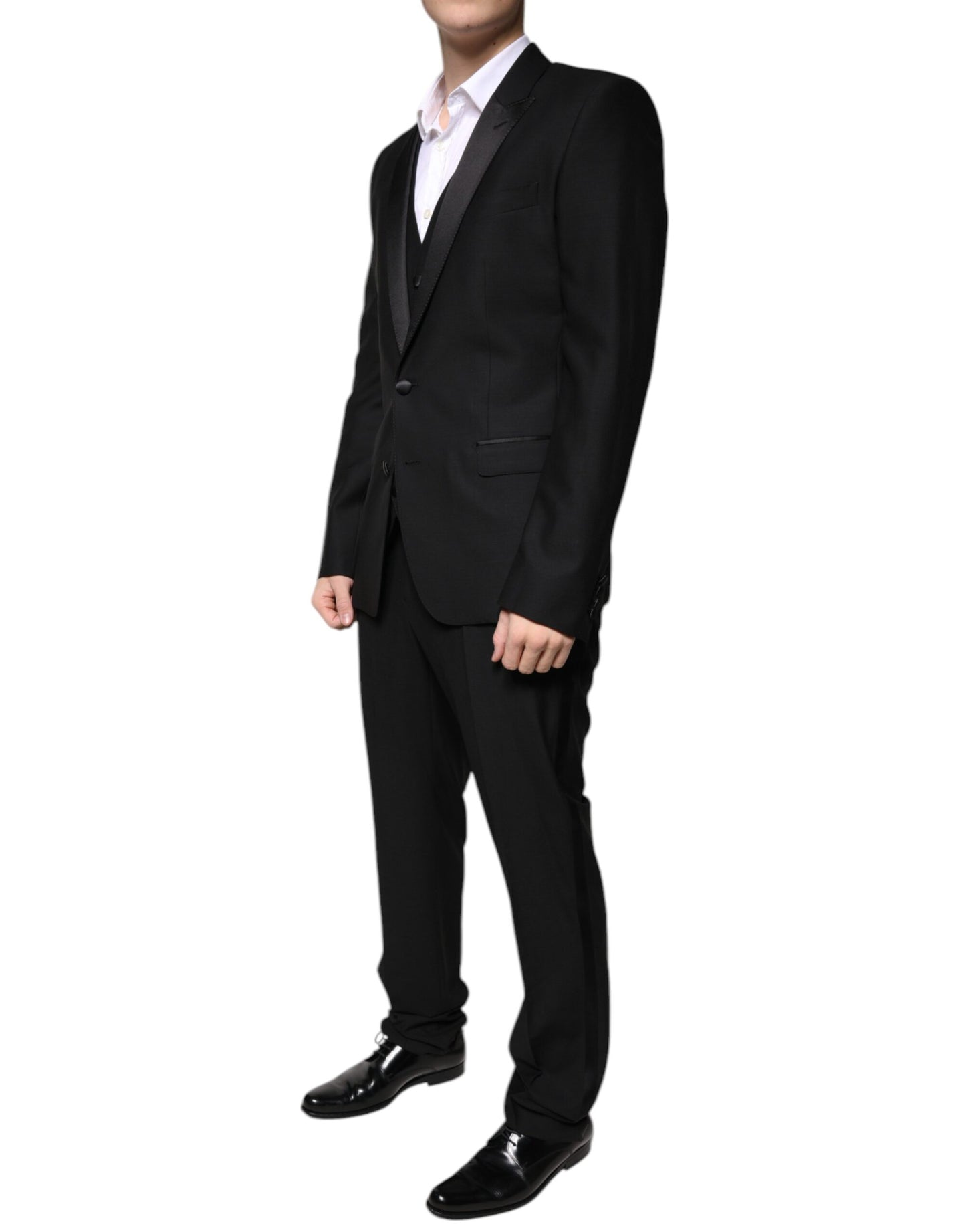 Black Virgin Wool Tuxedo
