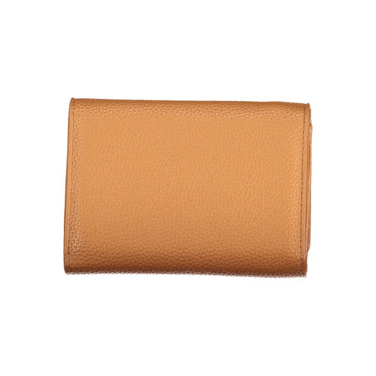 Brown Polyurethane Women's Wallet