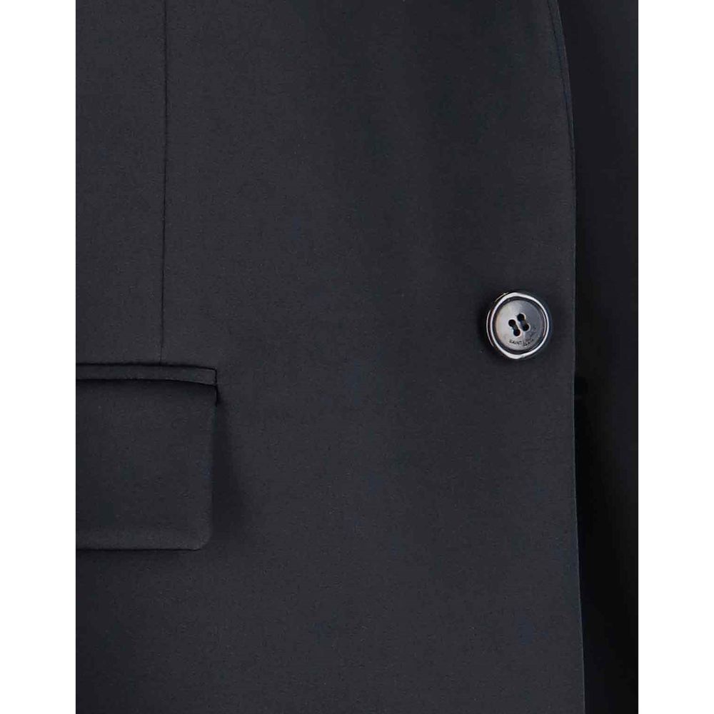 Black Acetate Coat