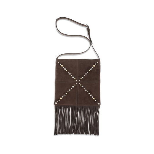 Brown Suede Leather Shoulder Bag