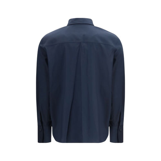Blue Cotton Dress Shirt