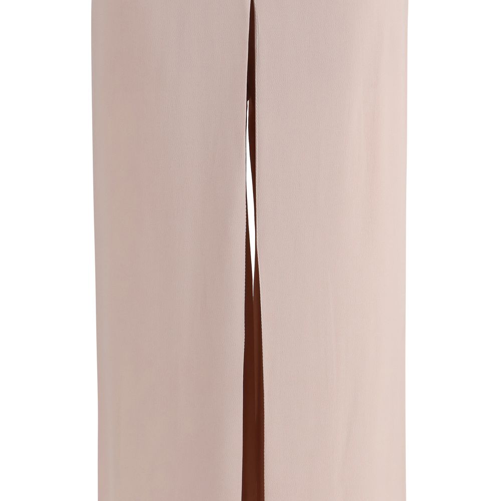 Beige Acetate Casual Pants