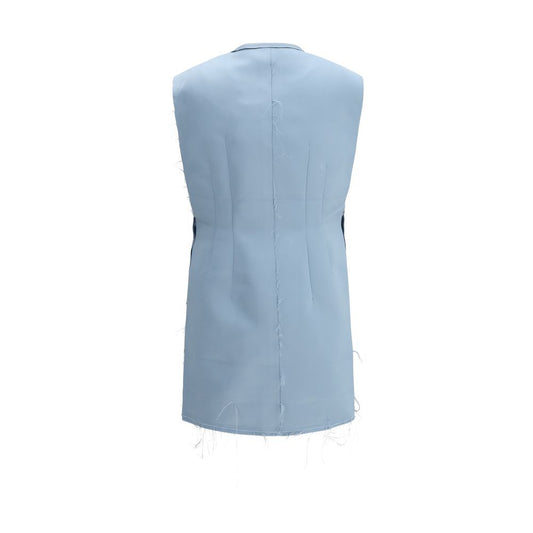 Light Blue Polyester Casual Dress