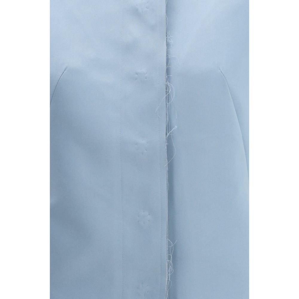 Light Blue Polyester Casual Dress