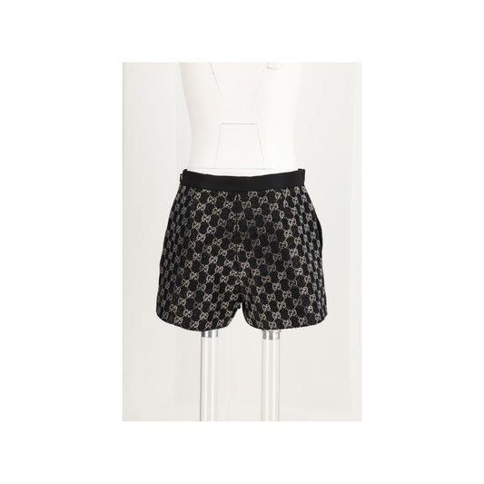 Black Viscose Shorts