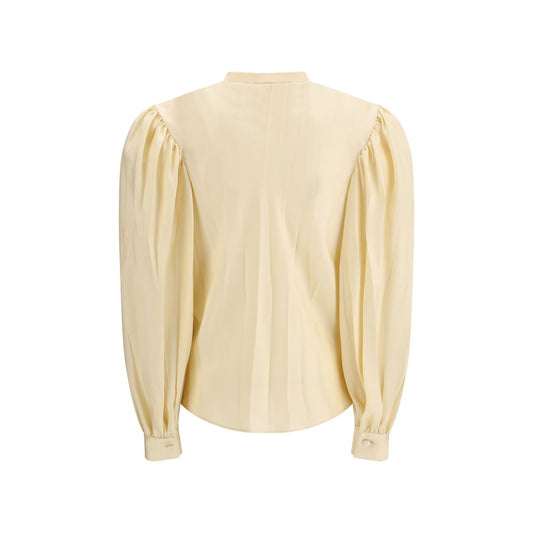 Beige Silk Shirt