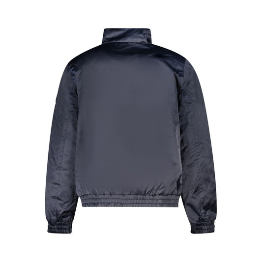 Blue Polyester Men Jacket