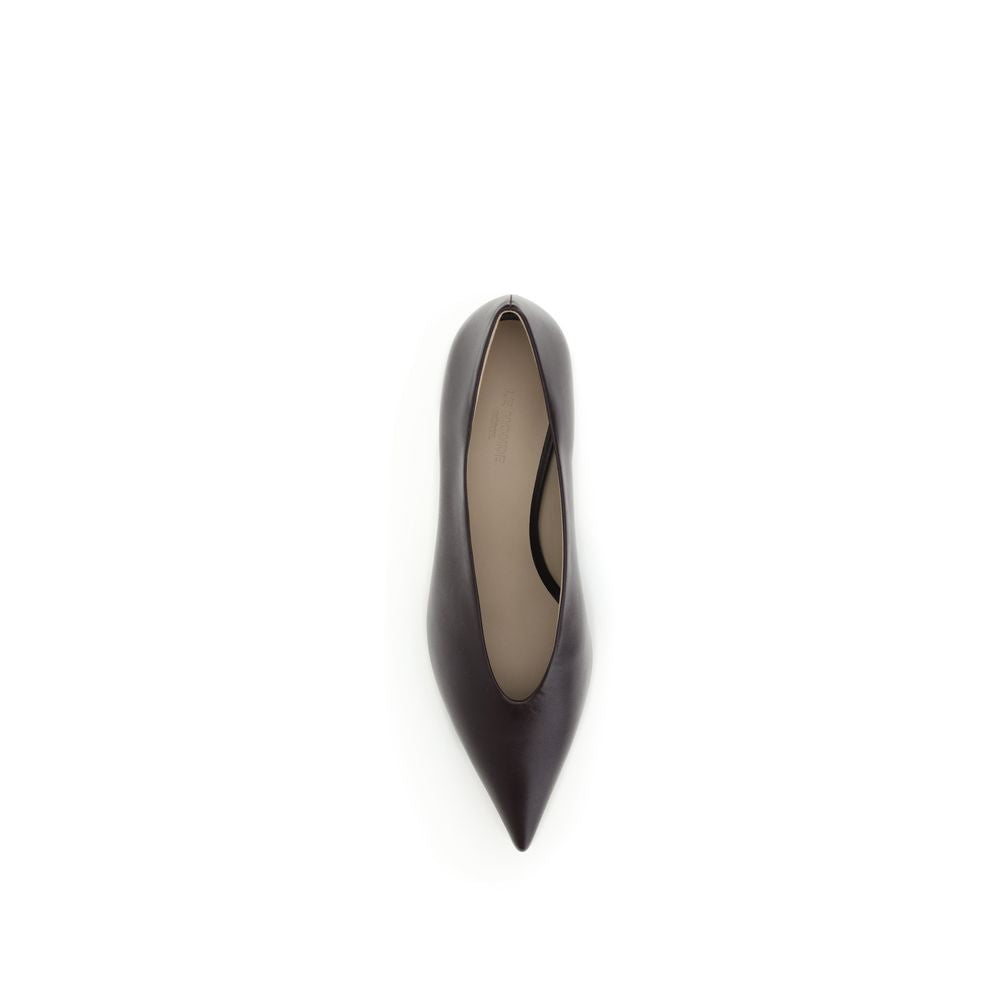 Brown Calf Leather Bos Taurus Mid Heel Pumps
