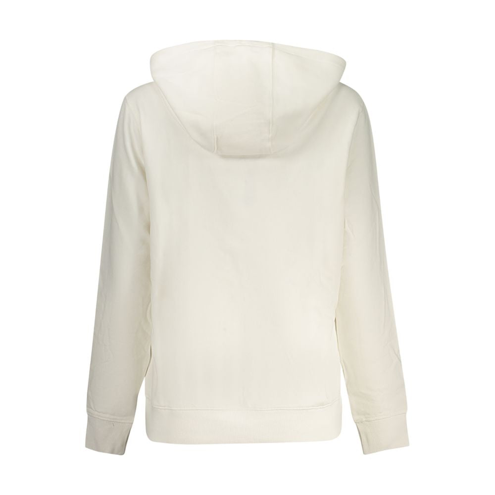 White Cotton Women Sweatshirt