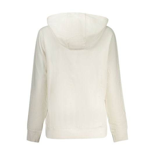 White Cotton Women Sweatshirt