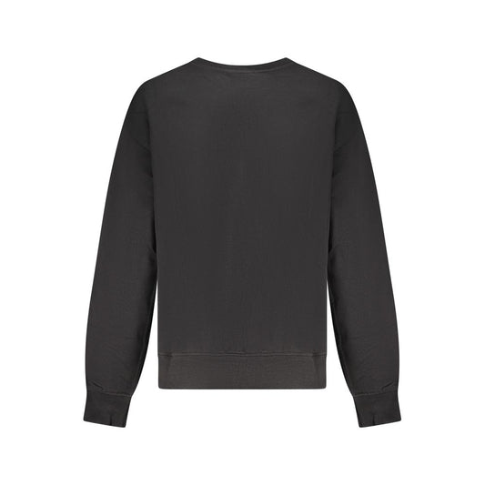 Black Cotton Women Sweatshirt