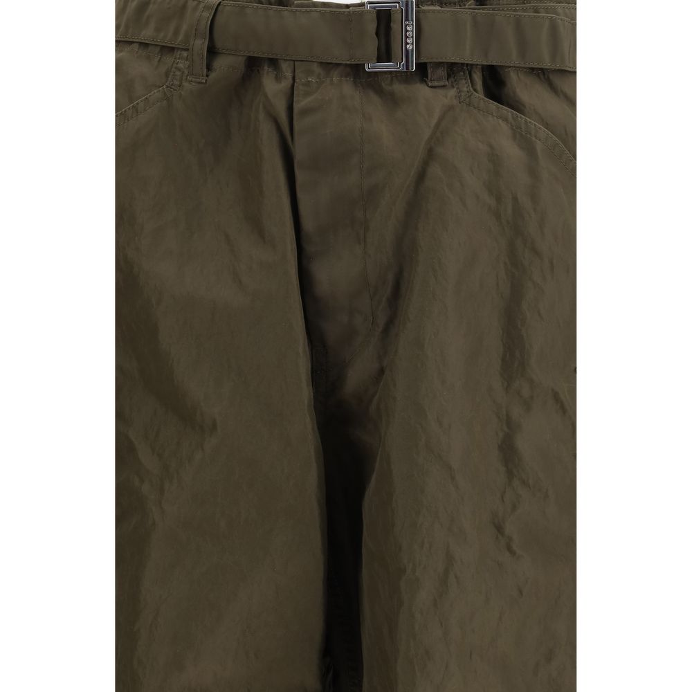 Bicolor Nylon Cargo Pants