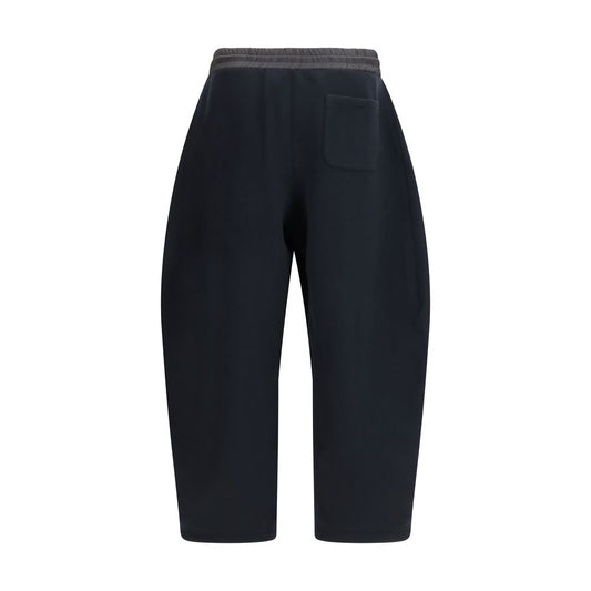 Black Cotton Athletic Pants