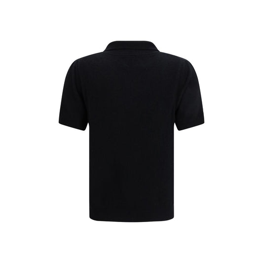 Black Cashmere Polo Shirt