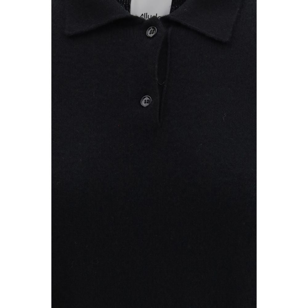 Black Cashmere Polo Shirt