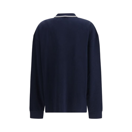 Blue Cotton Polo Shirt